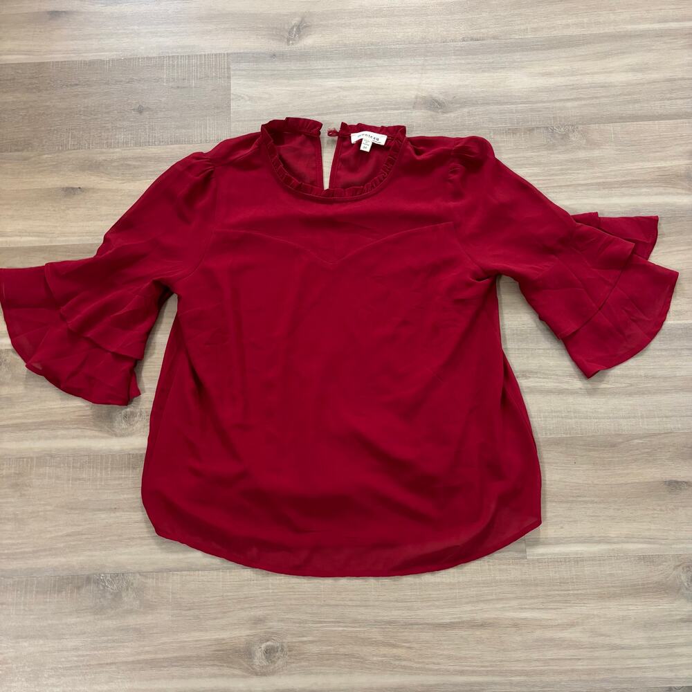 Monteau Women Red Blouse Size Medium